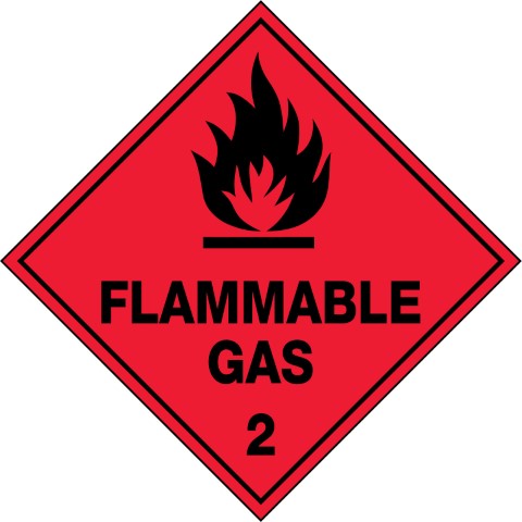 HAZCHEM-FLAMMABLE GAS (270MM)
